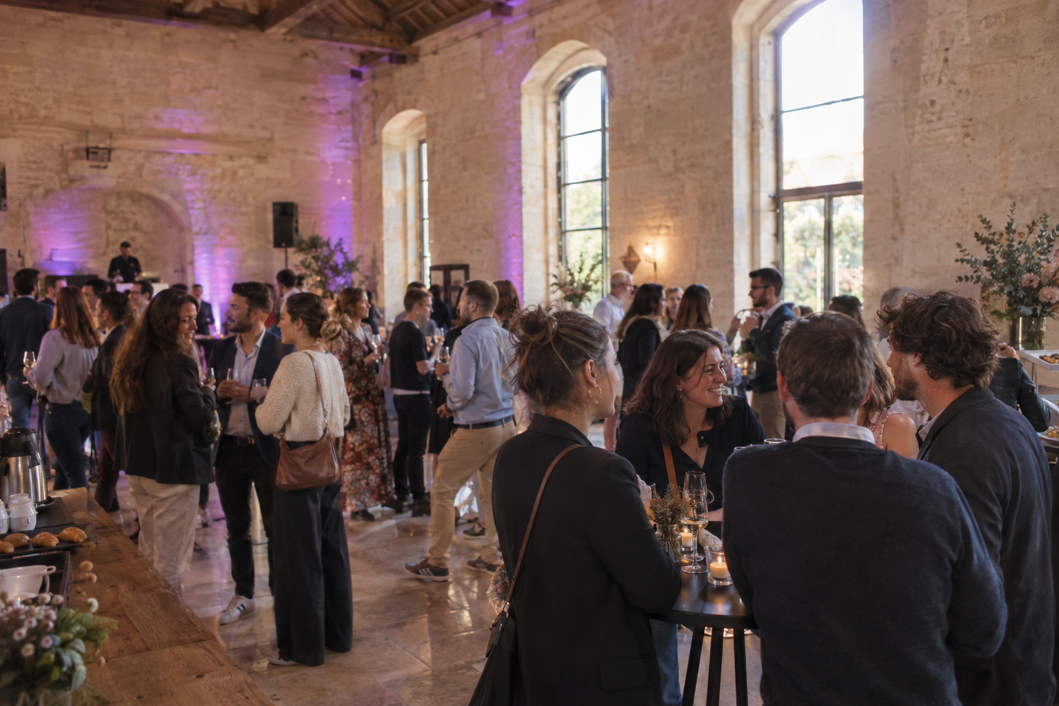 Réception conviviale dans un lieu atypique
